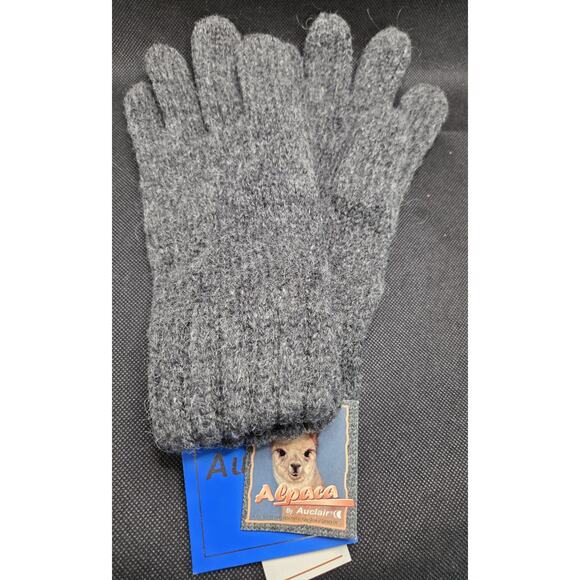 Alpaca By Auclaire Wool Gloves Soft Warm Winter Handwear Gray Size M - Picture 1 of 5